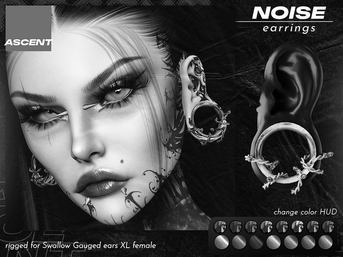ASCENT - DEMO Noise Earrings (Gauged XL F)