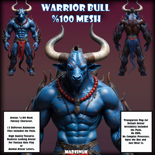 MADEINUK - Warrior Bull- Mesh avatar