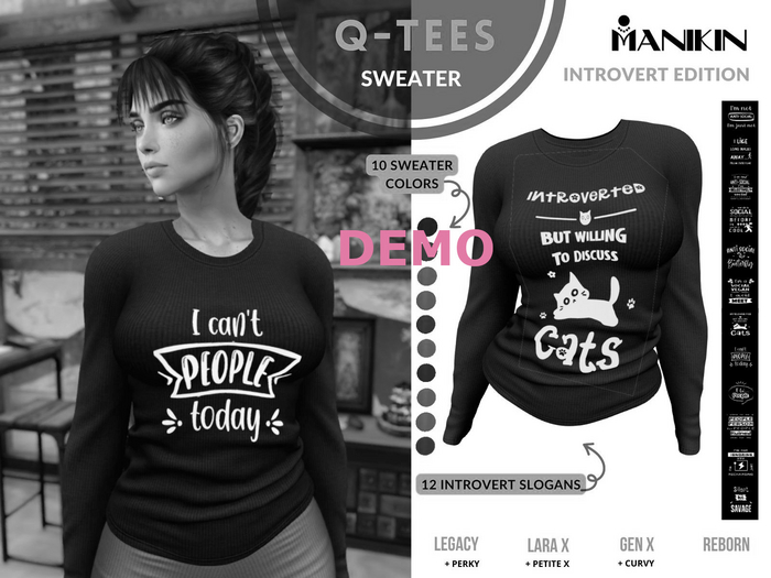 DEMO Manikin - Q-Tees Sweater - Introvert Edition (Add)