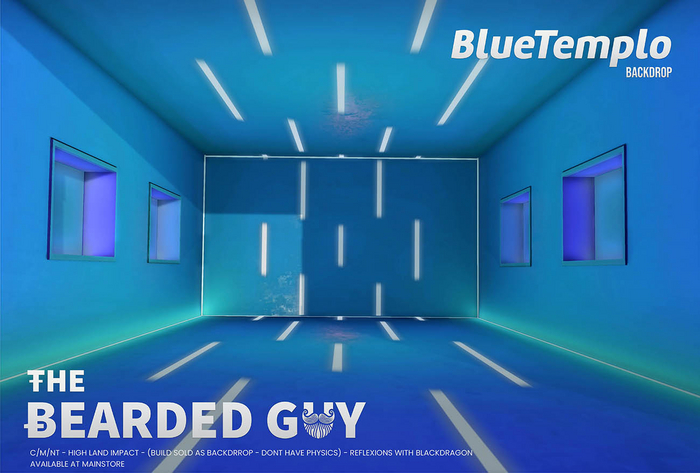 Blue Tempo Backdrop - The Bearded Guy