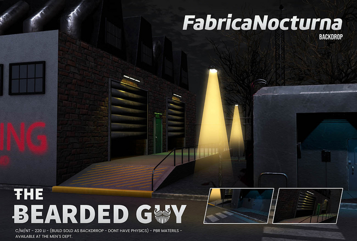 Fabrica Nocturna Backdrop - The Bearded Guy