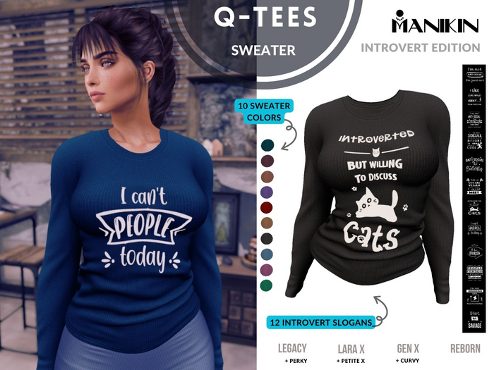 Introvert Sweater Fatpack - Q-Tees by Manikin