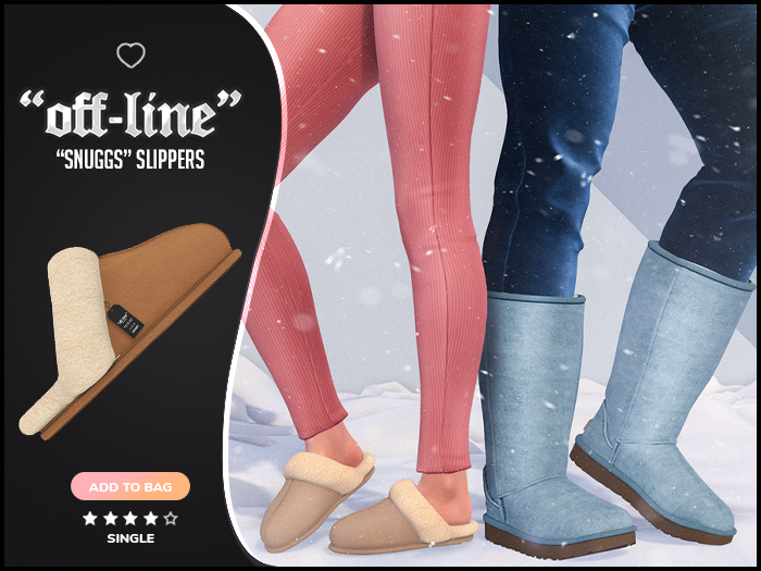 "Off-Line" x "Snugg" Slippers / Nude
