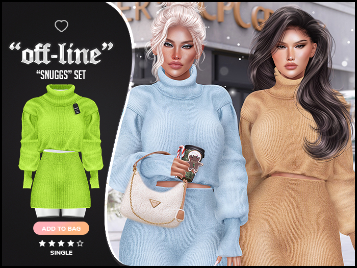 "Off-Society" x "Snugg" Set / Treuse