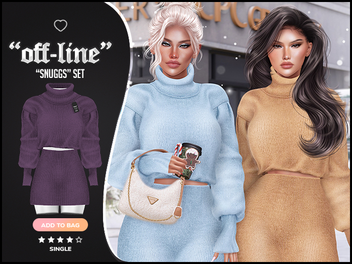 "Off-Society" x "Snugg" Set / Mauve
