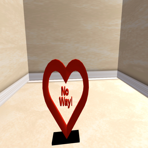 Valentines Plaque No Way