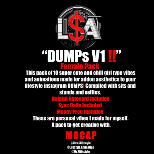 L$A - "DUMPS V1" FEMALE PACK