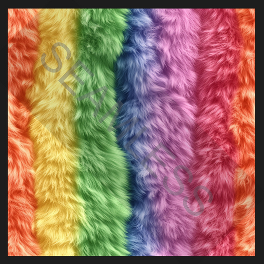Seamless - Rainbow Fur HD Texture (2048x2048, Perfect Tiling) Unicorn Rainbow Carpet
