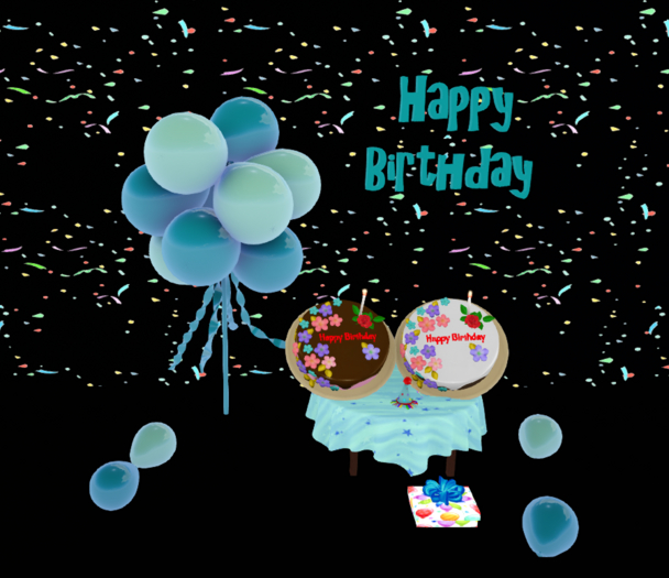 11 Piece Birthday Decor Aqua