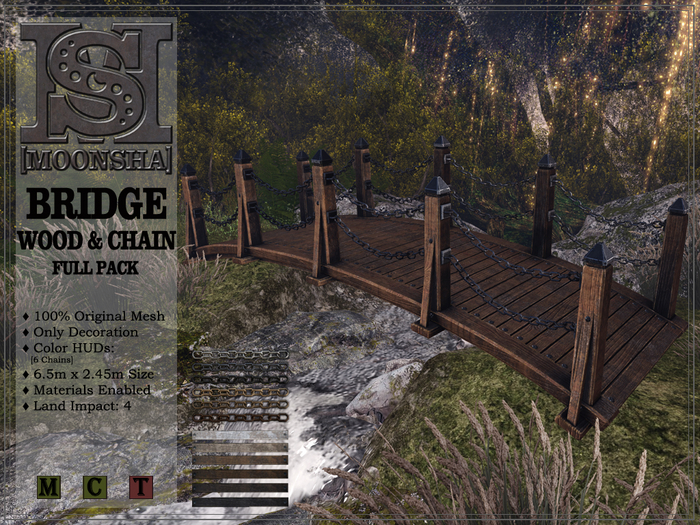 [MoonSha] Bridge Wood & Chain - FULL PACK [DECOR]