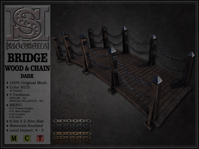[MoonSha] Bridge Wood & Chain - Dark