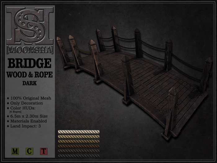 [MoonSha] Bridge Wood & Chain - Dark [DECOR]
