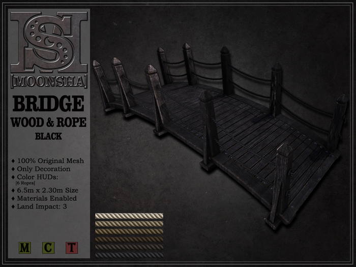 [MoonSha] Bridge Wood & Chain - Black [DECOR]