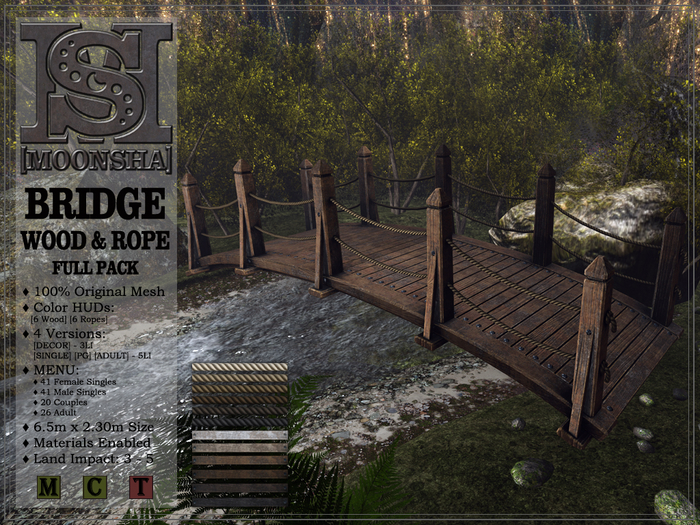 [MoonSha] Bridge Wood & Rope - FULL PACK