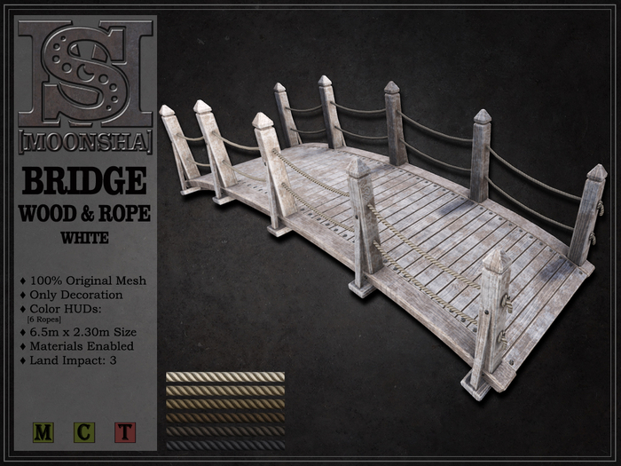 [MoonSha] Bridge Wood & Rope - White [DECOR]