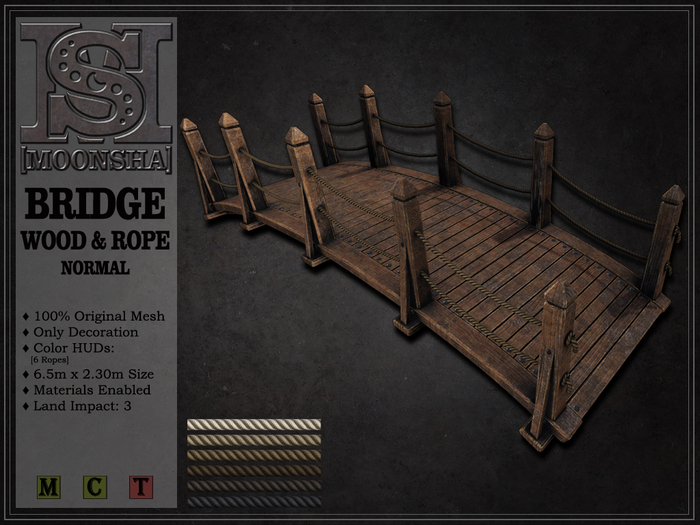 [MoonSha] Bridge Wood & Rope - Normal [DECOR]