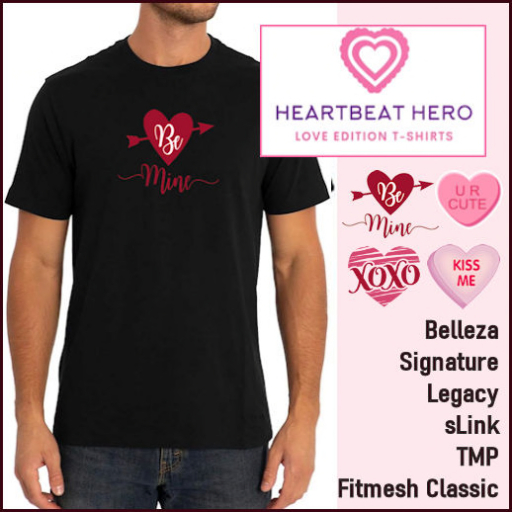 Men's Valentine's Day T-Shirts Fat-Pack-Legacy Meshbody Original-Free Classic-Belleza Jake-Signature Gianni-TMP