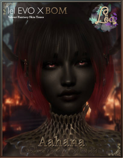 Loa - Aahana Skin ~Lelutka EVO X / VELOUR~ [lavender fairy]