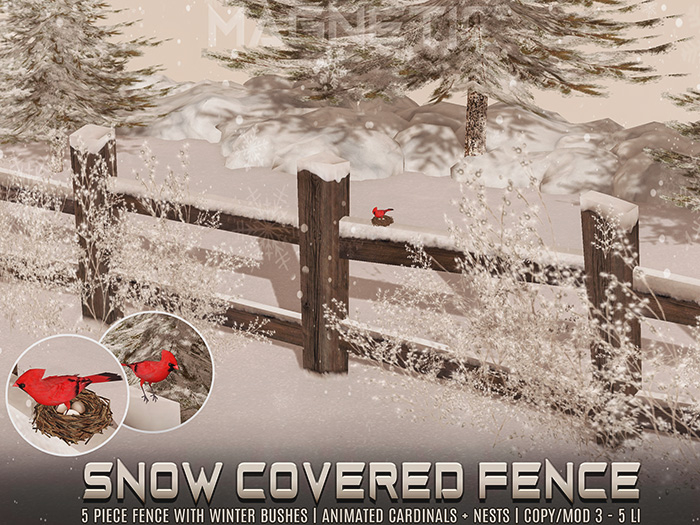 Magnetic - Snow Covered Fence