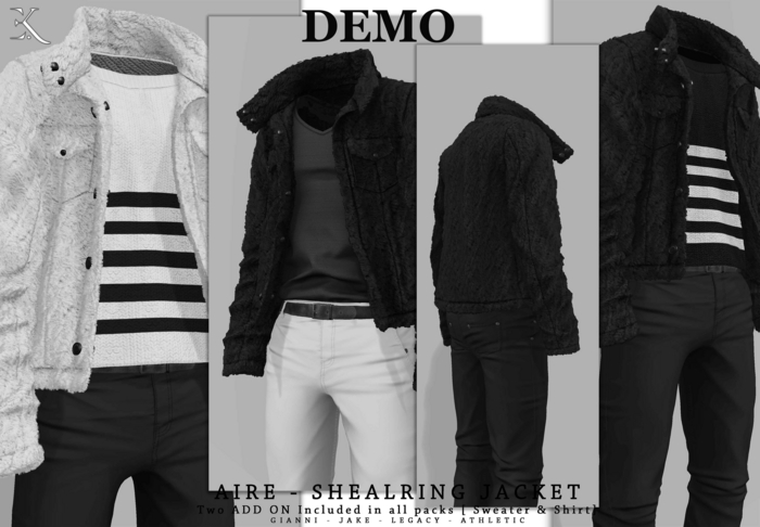 E.K - Aire Shearling Jacket - DEMO {ADD - ME }