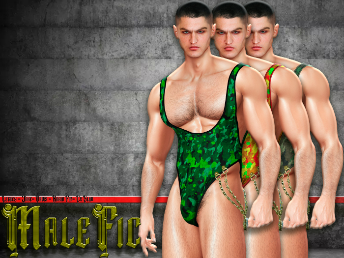 !!MaleFic Bodysuit Fire- FATPACK CAMOUFLAGED
