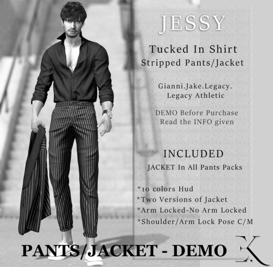 E.K - JESSY - Stripped Pants & Jacket - DEMO