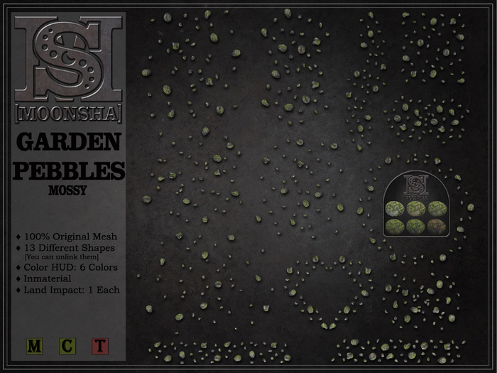 [MoonSha] Garden Pebbles - Mossy