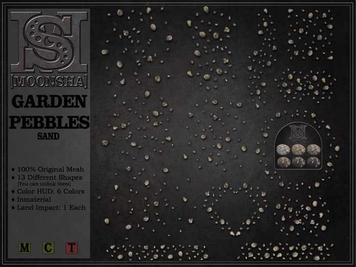 [MoonSha] Garden Pebbles - Sand (Boxed)