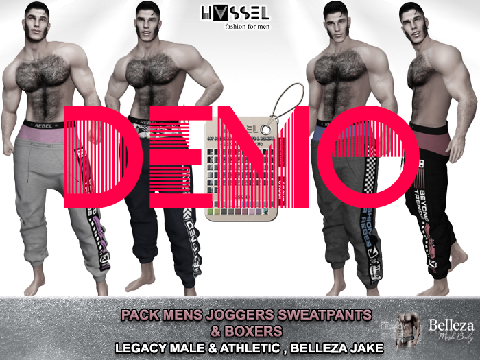 (HASSEL) DEMO MENS JOGGERS SWEATPANTS & BOXERS BRIEFS LEGACY MALE, LEGACY ATHLETIC, BELLEZA JAKE 467 