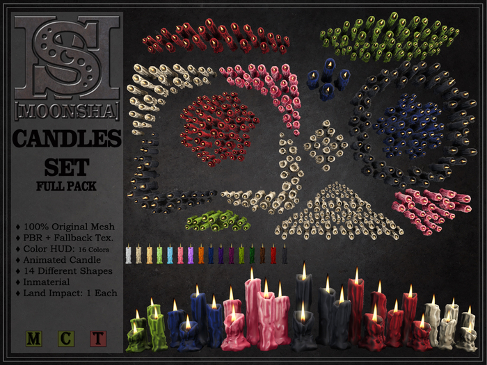 [MoonSha] Candles Set - Full Pack