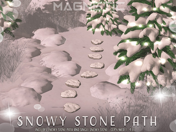 Magnetic - Snowy Stone Path