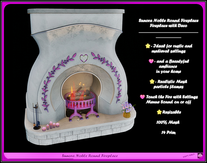 Sunora Noble Round Fireplace