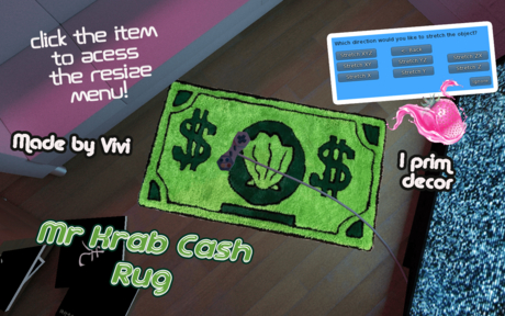 Second Life Marketplace - Mr Krab Cash rug