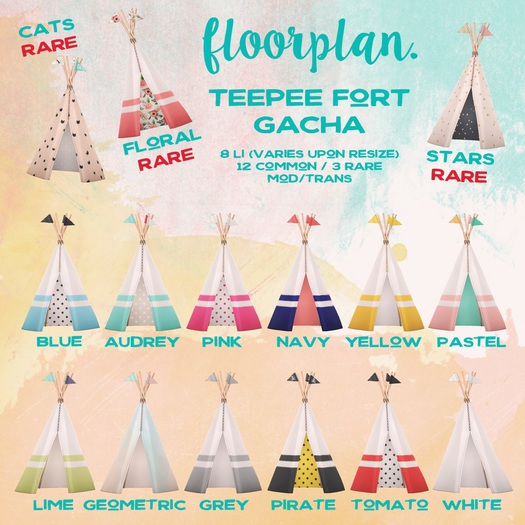 floorplan. teepee fort gacha / yellow