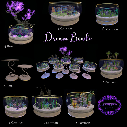 4 RARE Fantasy Pixels Dream Bowl