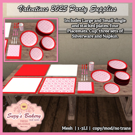 Valentines Collection 2025 Party Set