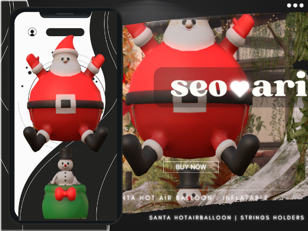 seoari . Santa HotAirBalloon . Inflatable - [ADD]