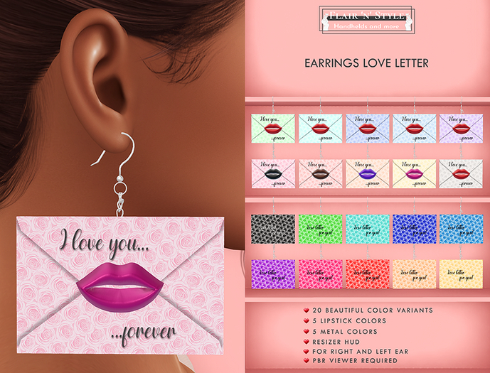 {Flair 'n' Style} Earring Love Letter
