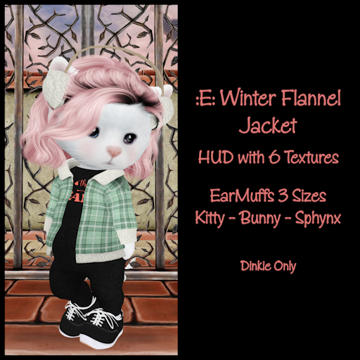 :E: Winter Flannel Jacket & Earmuffs