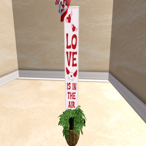 Valentines Porch Sign Cat