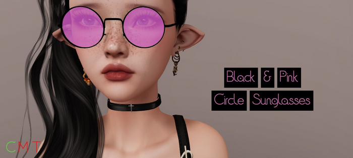 TLT- Pink/Black Circle Sunglasses 