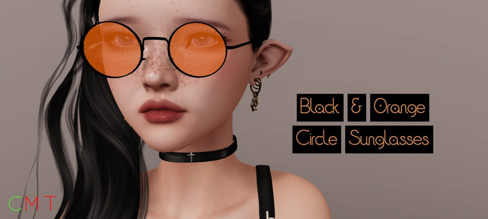 TLT- Orange/Black Circle Sunglasses