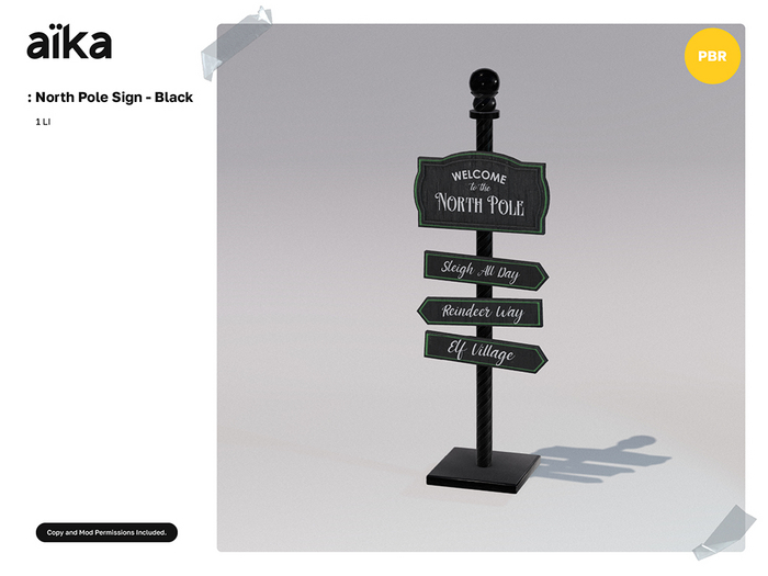 aika - North Pole Sign - Black (add)