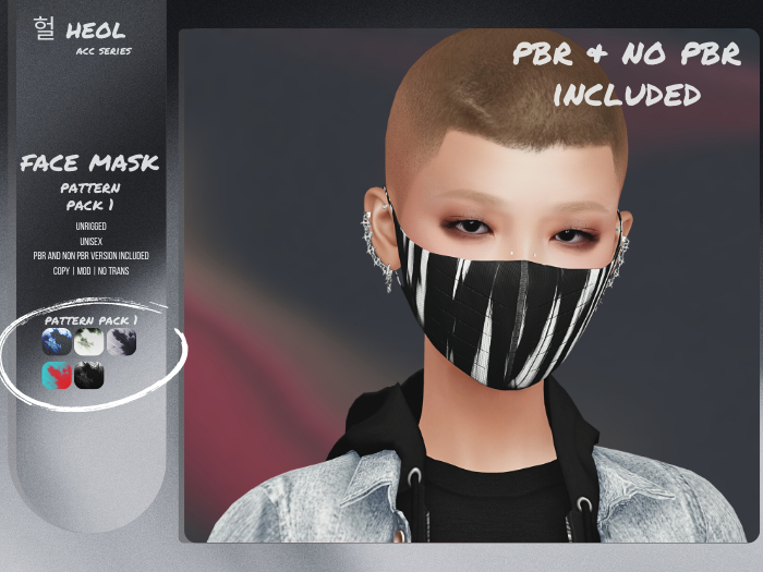 .HEOL Mask Print 1 Pack