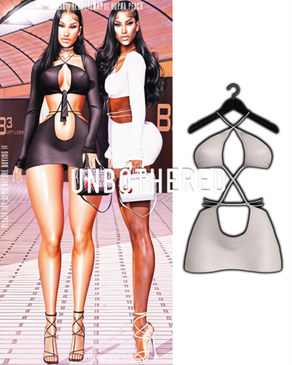 Unbothered-Alina Mini Dress.  (White)