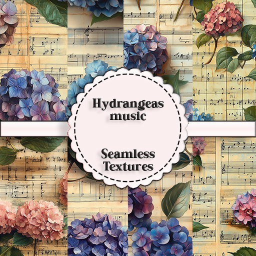 SATO - hydrangeas Music - Seamless Textures