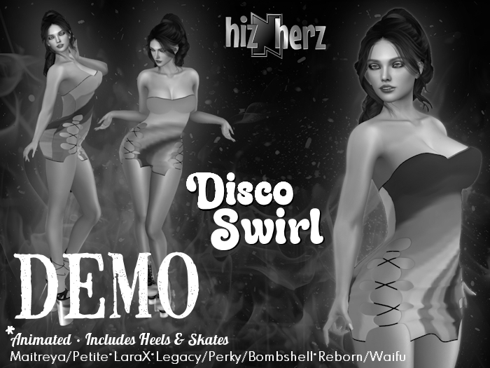 hizNherz Disco Swirl Dress DEMO (Animated)