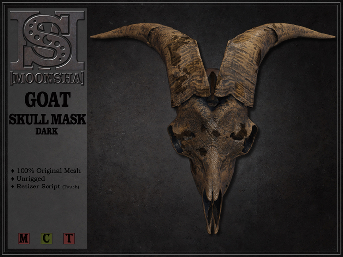 [MoonSha] Goat Skull Mask - Dark