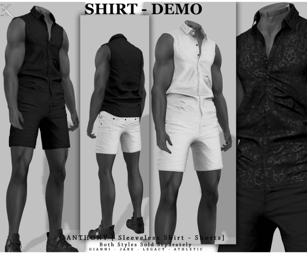 E.K - Anthony Sleeveless Shirt - DEMO {ADD - ME }
