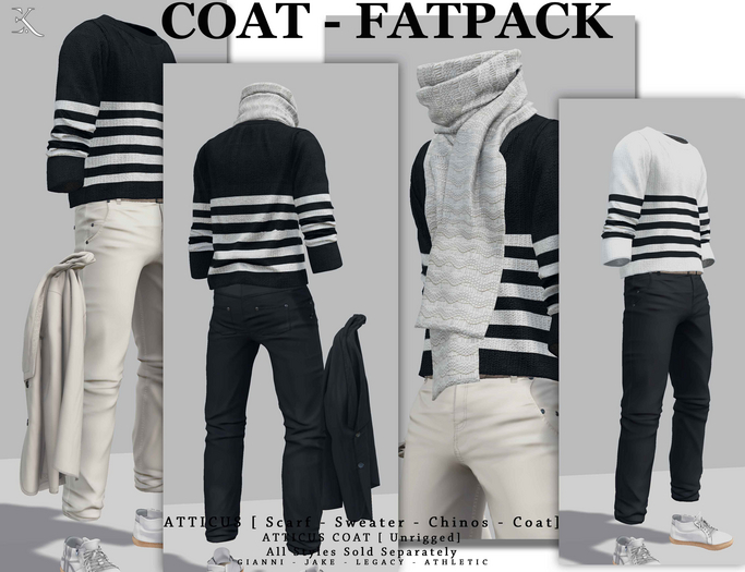 E.K - Atticus Coat - FATPACK {ADD - ME }